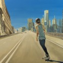 Expressway skater / oil on board / 81 x 121 cm / 2012 / Private Collection thumbnail