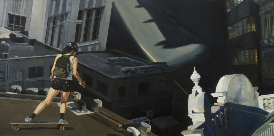Out of Touch (left panel) / oil on board / 61 x 121 cm / 2012 / Private Collection