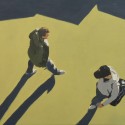 Two figures (yellow path) / oil on board / 49 x 60cm / 2010 / Private Collection thumbnail