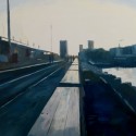 Benches, Wynyard / oil on board / 45 x 62 cm / 2016 / Private collection thumbnail