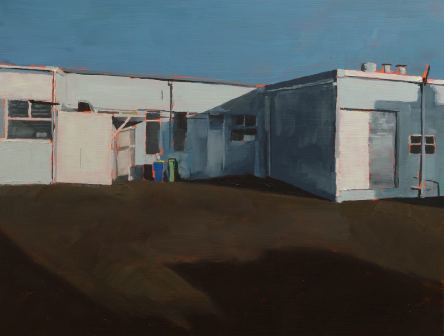 Northcote - empty car park / oil on board / 36 x 47 cm / 2018 / Private collection