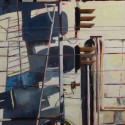Railway signals / oil on board / 42 x 40 cm / 2018 / Private collection thumbnail