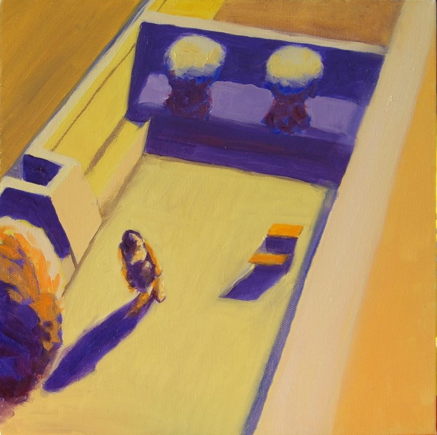 Woman and Box / oil on canvas / 20 x 20 cm / 2008 / Private collection