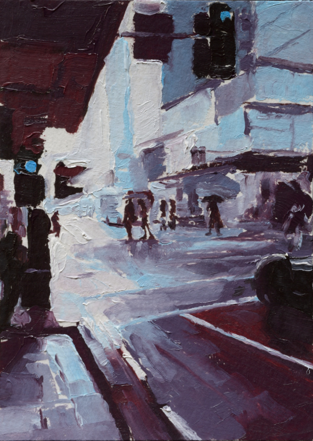 Britomart 01 / oil on card / A6 / Private collection
