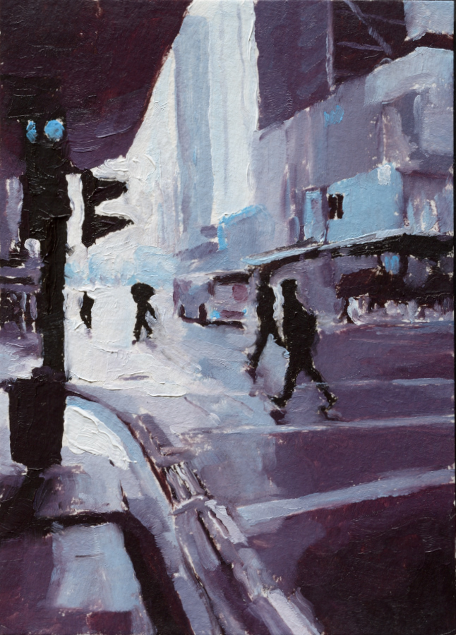 Britomart 02 / oil on card / A6 / Private collection