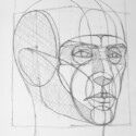 A Reilly head in a perspective box, three quarter view thumbnail