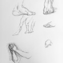Copies of del Sarto's studies of feet and hands thumbnail