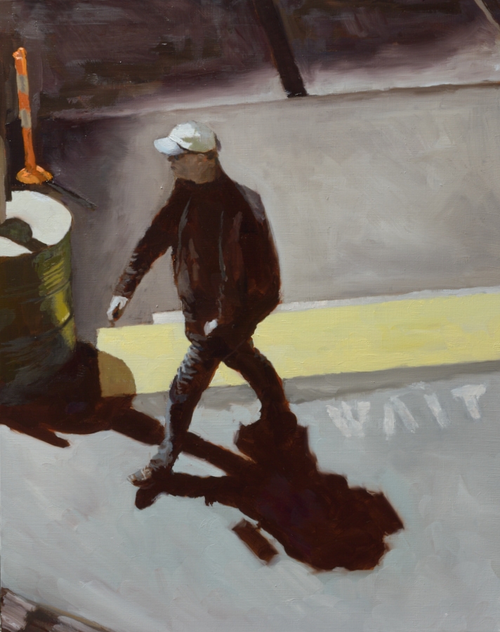 Man on Albert St / 50 x 40 cm / oil on board / Private collection