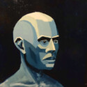Head, (blue), oil on board, 40 x 40 cm thumbnail