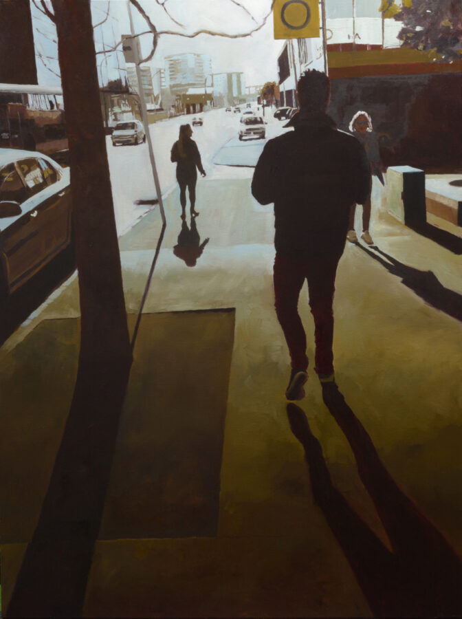 Figures on Great North Road / oil on canvas / 1600 x 1200 mm / Private collection