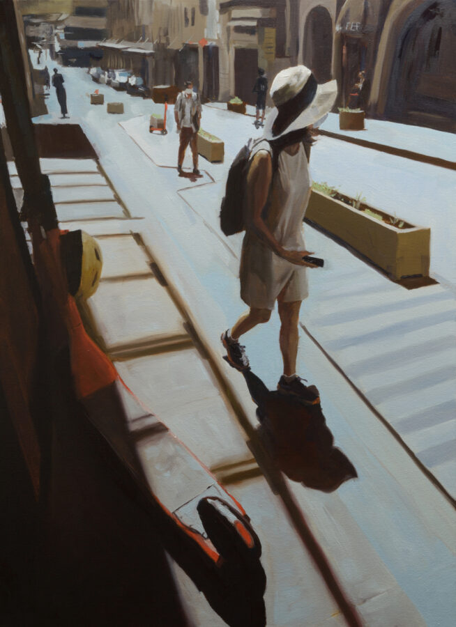 High Street figures / oil on canvas / 1100 x 800 mm / Private collection