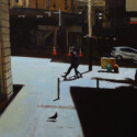 Two figures, Durham Lane / oil on board / 800 x 600 mm / Private collection thumbnail