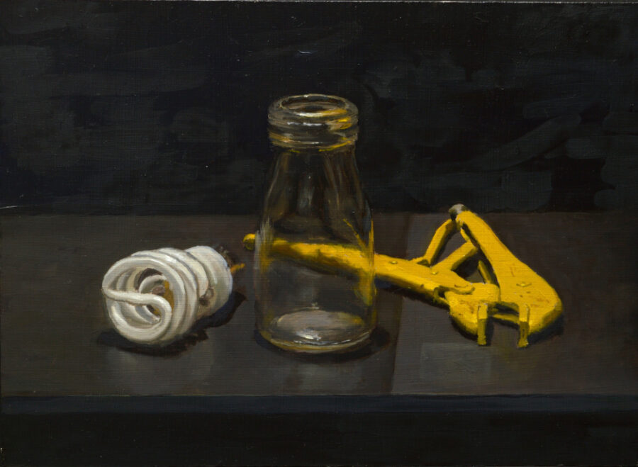 Molegrip and Bulb / oil on board / 36 x 48 cm / Private collection